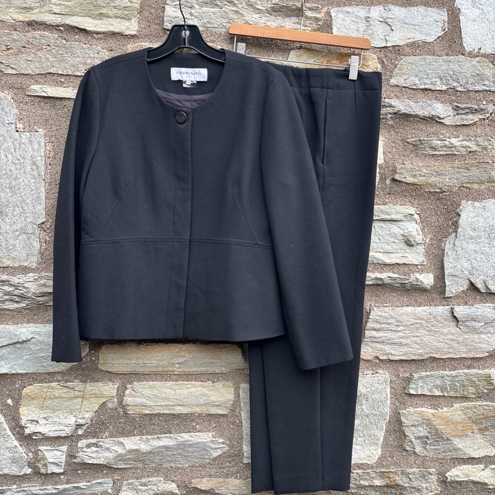 Gerard Darel Black Jacket Pants Suit Set